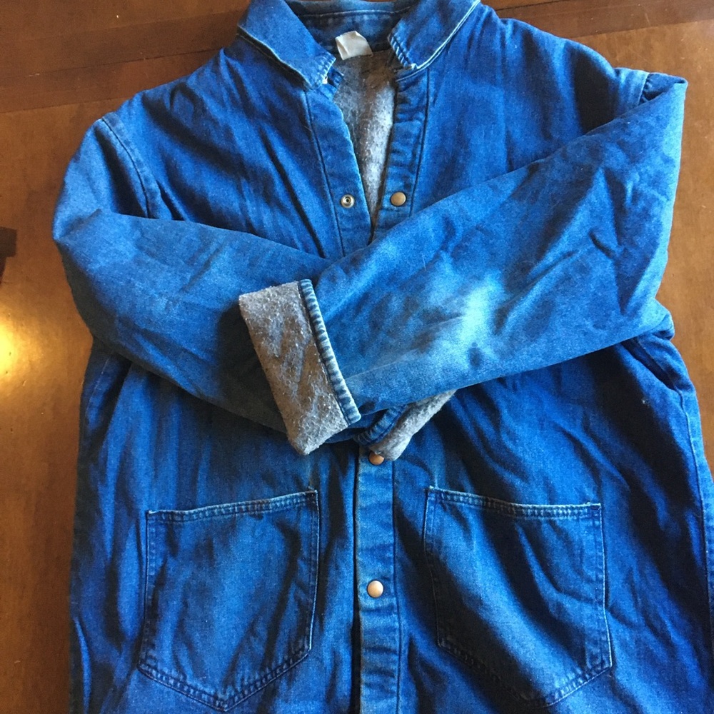 Vintage Men’s Denim Lined Coat L/XL